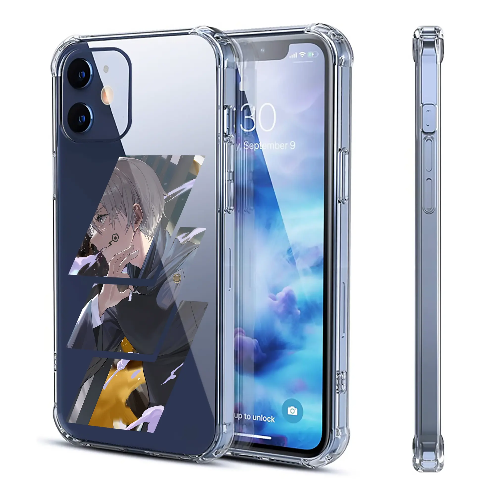 呪術廻戦 グッズ,狗巻 棘 - IPhone 12シリーズ対応 ・ 透明スマホケース ・ クリアソフトケース ・ TPU素材 ・ 耐衝撃 ・ 高密着 ・ 防汚 防指紋 ・ 簡単着脱